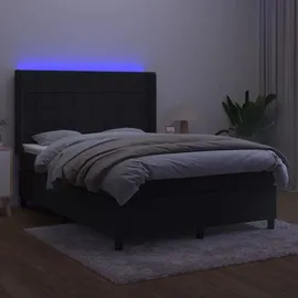 vidaXL Boxspringbett 140 x 200 cm Schwarz