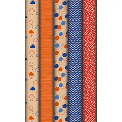 Clairefontaine 60x Kraftpapier Natur 60g 2x0,70m, im Kartondisplay mit 60 Rollen, sortiert Fantasie - Sortierung 223699C