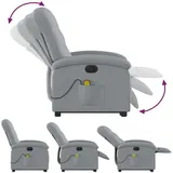 vidaXL Massagesessel Elektrisch mit Aufstehhilfe Stoff 93 x 101 x 93 cm Grau