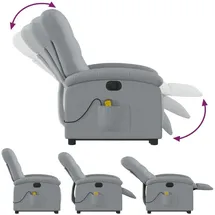 vidaXL Massagesessel Elektrisch mit Aufstehhilfe Stoff 93 x 101 x 93 cm Grau