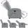 vidaXL Massagesessel Elektrisch mit Aufstehhilfe Stoff 93 x 101 x 93 cm Grau