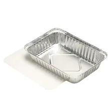 Papstar 14513, Aluschalen, Aluminium, silber, 21,4 x 15 x 4 cm