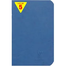 Clairefontaine 5x Age Bag, Notizbuch geheftet, 9x14 cm, 48 Blatt, 90g, Blau, 734164C