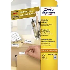 Avery Zweckform Universaletiketten L6021REV-25 Weiß 45,7 x 16,9 mm 25 Blatt