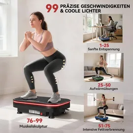 sportnow Vibrationsplatte Schwarz
