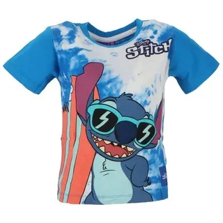 Lilo & Stitch Kinder T-Shirt aus weicher Baumwolle mit kurzen Ärmeln 6 Jahre Blau