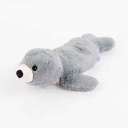 Warmies® Dekokissen Wärmetier Seehund grau weiß schwarz braun 100% Hirse-Lavendelfüllun grau|schwarz|weiß