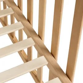 Beliani Babybett Bodmin 60 x 120 cm mit Rädern Hellbraun