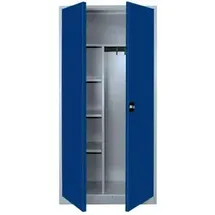 Classix Putzmittelschrank 92 x 42 x 194,5 cm Lichtgrau/Enzianblau