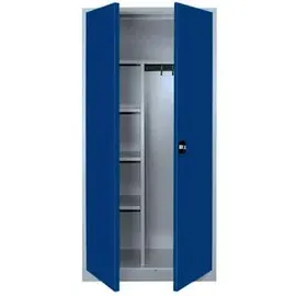 Classix Putzmittelschrank 92 x 42 x 194,5 cm Lichtgrau/Enzianblau