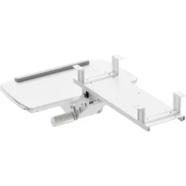 Maclean Brackets Maclean Untertisch-Tastaturablage verstellbar max. 5kg weiß MC-156 W, - Weiß