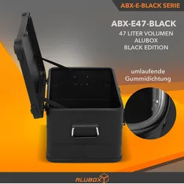 AluBox Alukiste 47 Liter Schwarz 59,5 x 39 x 29 cm