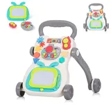 Chipolino Lauflernwagen Funny Games, Tasten, Musik, Telefon, Piano, Zeichenbrett grau