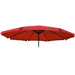 Mendler Ersatz-Bezug für Sonnenschirm Meran Pro, Gastronomie Marktschirm mit Volant Ø 5m, Polyester ~ bordeaux