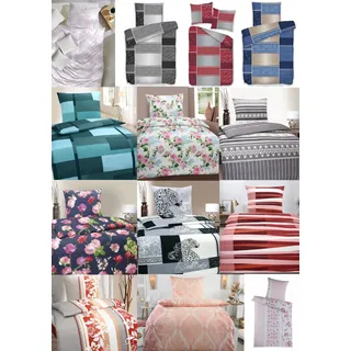 MB Warenhandel24 Bettwäsche Winter Biber Baumwolle attraktive Designs 135x200 + 80x80 cm 2-4 TLG teilig (Roeschen, 1x ca. 135x200 cm + ca. 1x 80x80 cm)
