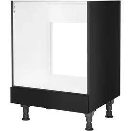 Nobilia Herdumbauschrank Touch 60 x 58,3 x 87 cm Schwarz