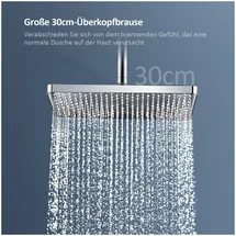 EMKE Duschsystem eckig mit Regendusche 82 cm Chrom 27271000