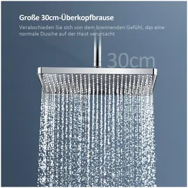 EMKE Duschsystem eckig mit Regendusche 82 cm Chrom 27271000