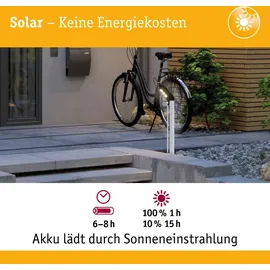 Paulmann LED Solar-Pollerleuchte Soley Anthrazit