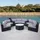 MCW Polyrattan Lounge-Set Luxus XXL anthrazit/grau
