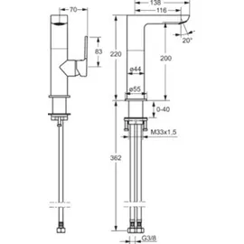 Hansa HansaLigna Einhandmischer chrom 55352203