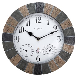 Nextime Quarzwanduhr Aster Ø 26,5 cm Polyresin