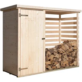 Weka Kaminholzregal 663 Holz 254 x 96 x 193 cm 2,7m3 beige