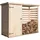 Weka Kaminholzregal 663 Holz 254 x 96 x 193 cm 2,7m3 beige