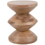 Leitmotiv Beistelltisch, Braun, Holz, Rund, 35x46x35 cm, CE, Wohnzimmer, Wohnzimmertische, Beistelltische