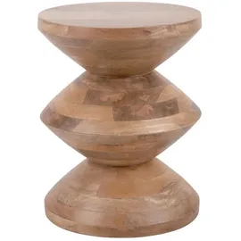 Leitmotiv Beistelltisch, Braun, Holz, Rund, 35x46x35 cm, CE, Wohnzimmer, Wohnzimmertische, Beistelltische