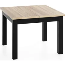 WFL GROUP Quadratischer Esstisch 100-200 x 76,5 cm Eiche Sonoma Hellbraun