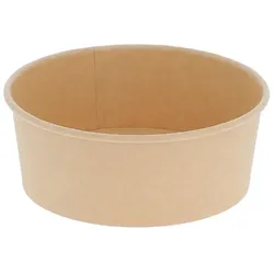 emissimo Kraft Salatschalen 1000 ml, 32oz  mit PE-Beschichtung innen, kraftbraun,   Ø187mm  300 Stück
