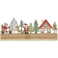 ausgefallener stimmungvoller Adventkalender als Minilandschaft aus Holz