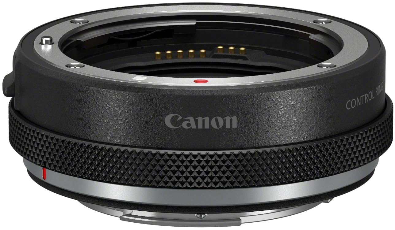 Canon Bajonettadapter EF-EOS R mit Objektiv-Steuerring für EOS R Systemkameras kompatibel mit EF und EF-S Objektiven Schwarz