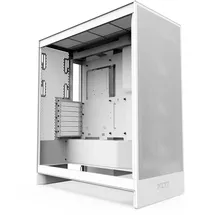 NZXT H7 Flow | Mid-Tower-ATX-Airflow-Gehäuse | Bis zu 3 x 120-mm-Lüfter im Boden zur direkten GPU-Kühlung | 3 x 120-mm-Frontlüfter | 420-mm-Kühler-Trägerplatte vorn | Weiß