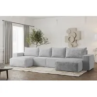 Fun Möbel Wohnlandschaft U-Form Sofa ESTELLE in Stoff Abriamo