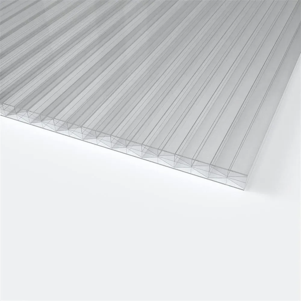 Exolon® Doppelstegplatten 16 mm multi UV Farblos Klar - 5-Fach X-Struktur - Polycarbonat 1200 x 5000