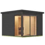 Weka Design-Saunahaus 412 inkl. 9,0 kW BioAktiv-Kombiofen + ext. Steuerung