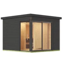 Weka Design-Saunahaus 412 inkl. 9,0 kW BioAktiv-Kombiofen + ext. Steuerung