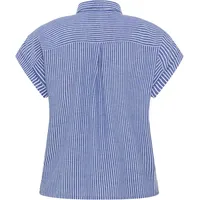 LASCANA Hemdbluse Damen blau-weiß gestreift Gr.36/38