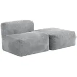 I.C.O.N. icon Sitzsack-Sofa, Grau, Textil, 2-Sitzer, 500x46x95 cm, Wohnzimmer, Hocker, Sitzsäcke, XXL Sitzsäcke