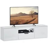 Homcom TV Schrank Lowboard 160 x 38 x 43 cm Weiß MDF/Spanplatte