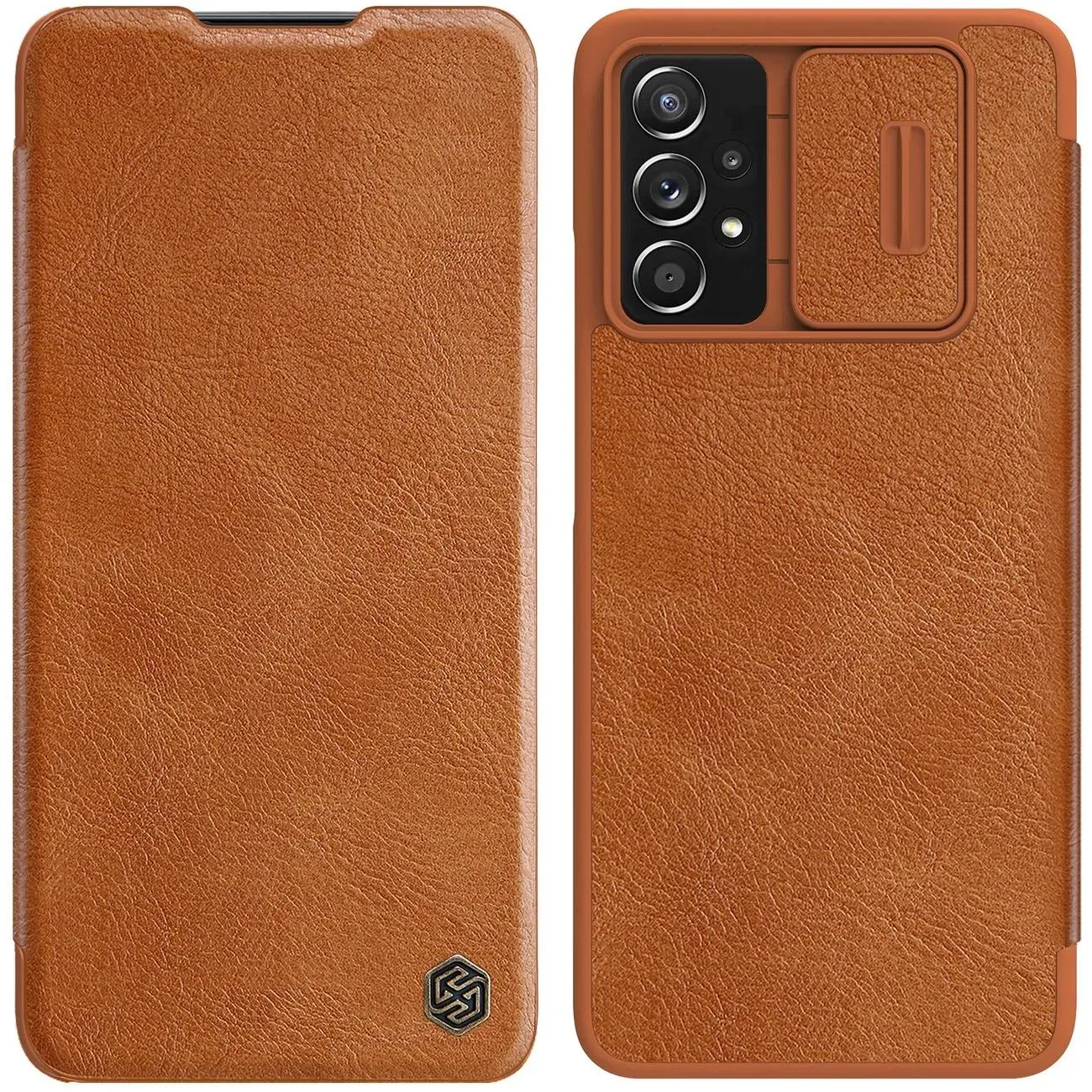 Nillkin Qin Leather Holster Case For Samsung Galaxy A73 Brown