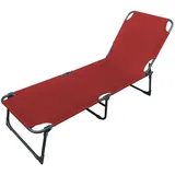 Lex 3-Bein Gartenliege Sonnenliege Strandliege Gartenmöbel Liegestuhl Klappbar 188cm Rot
