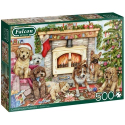 Jumbo Spiele Puzzle 11310 Debbie Cook Christmas Puppies, 500 Puzzleteile
