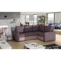 JVmoebel Ecksofa, Design Ecksofa Schlafsofa Bettfunktion Couch Leder lila