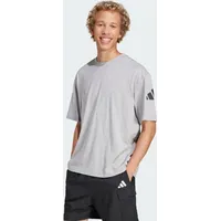 Adidas Essentials Loose Fit 3 Bar Logo T-Shirt Medium Grey Heather / Black L