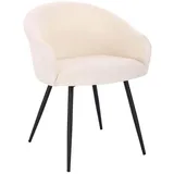 Home Deluxe Esszimmerstuhl, Weiß, Kunststoff, 60x77x60 cm, Esszimmer, Stühle, Esszimmerstühle, Armlehnenstühle