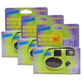 3X 1A Photo PORST Einwegkamera Spirit Gruen/blau (mit Blitz, Batterien, Film, je 27 Aufnahmen, 3er Pack)