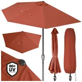Kingsleeve Terrassen-Sonnenschirm Terrakotta UV-Schutz 80+